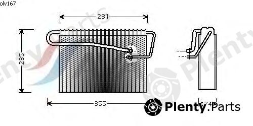  AVA QUALITY COOLING part OLV167 Evaporator, air conditioning