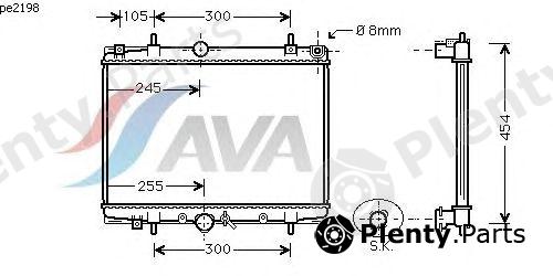  AVA QUALITY COOLING part PE2198 Radiator, engine cooling