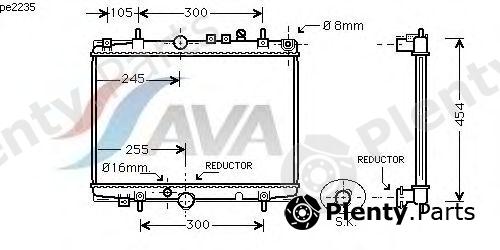  AVA QUALITY COOLING part PE2235 Radiator, engine cooling