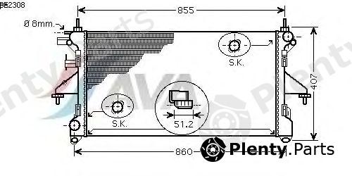  AVA QUALITY COOLING part PE2308 Radiator, engine cooling