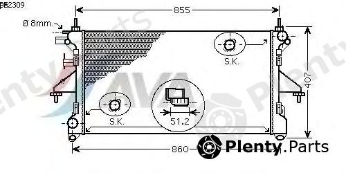  AVA QUALITY COOLING part PE2309 Radiator, engine cooling