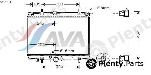  AVA QUALITY COOLING part PEA2213 Radiator, engine cooling