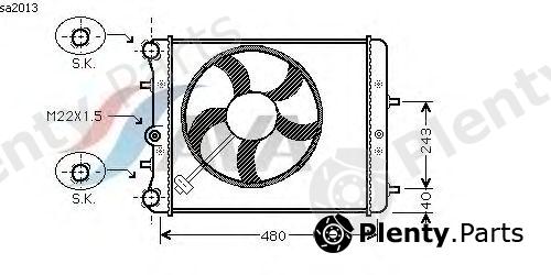  AVA QUALITY COOLING part SAA2013 Radiator, engine cooling