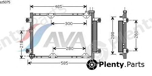  AVA QUALITY COOLING part SZ5075 Condenser, air conditioning
