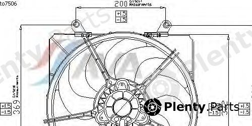  AVA QUALITY COOLING part TO7506 Fan, radiator
