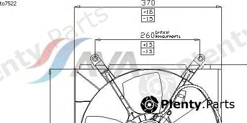  AVA QUALITY COOLING part TO7522 Fan, radiator