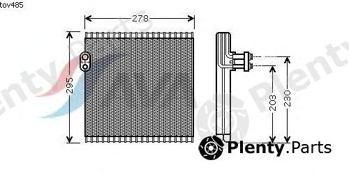  AVA QUALITY COOLING part TOV485 Evaporator, air conditioning