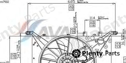 AVA QUALITY COOLING part VO7502 Fan, radiator