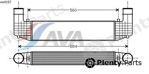  AVA QUALITY COOLING part VW4157 Intercooler, charger