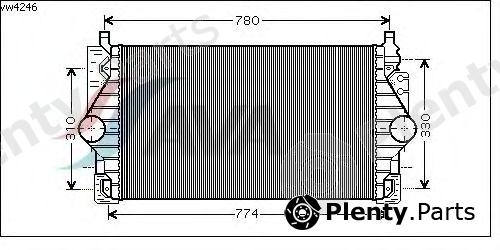  AVA QUALITY COOLING part VW4246 Intercooler, charger