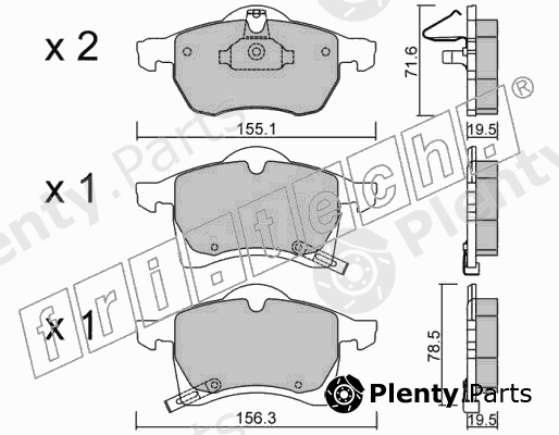  fri.tech. part 267.0 (2670) Brake Pad Set, disc brake