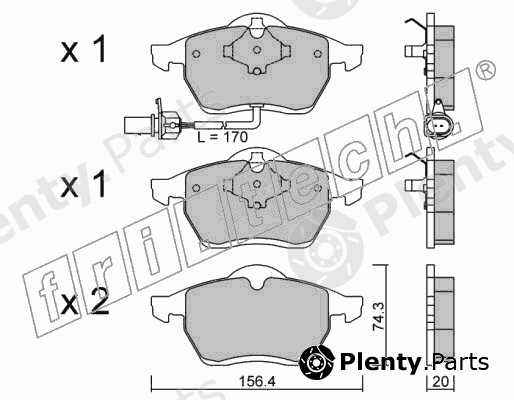  fri.tech. part 288.1 (2881) Brake Pad Set, disc brake