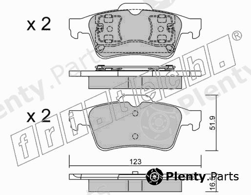  fri.tech. part 346.0 (3460) Brake Pad Set, disc brake