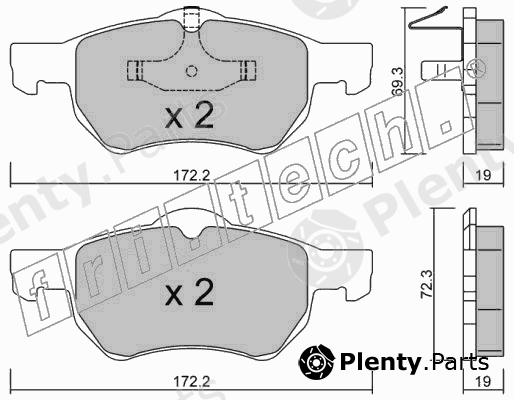  fri.tech. part 539.0 (5390) Brake Pad Set, disc brake