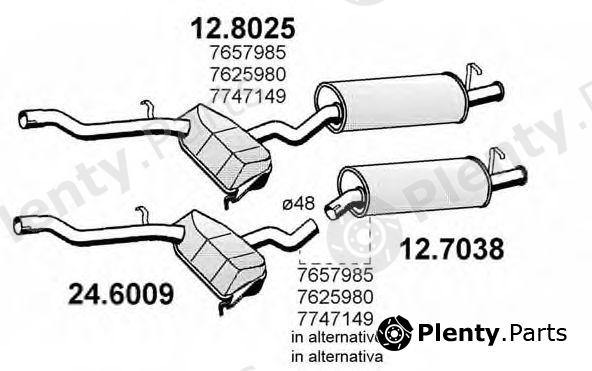  ASSO part 12.8025 (128025) Middle-/End Silencer
