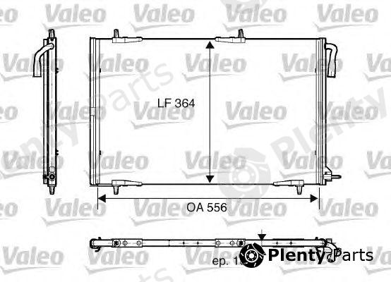  VALEO part 818001 Condenser, air conditioning