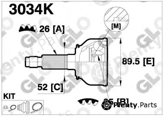  GLO part 3034K Joint Kit, drive shaft
