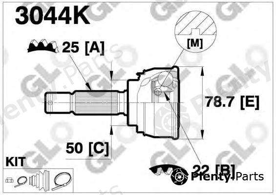  GLO part 3044K Joint Kit, drive shaft