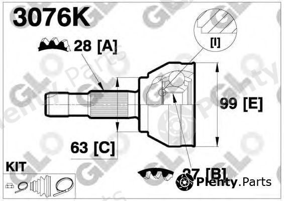 GLO part 3076K Joint Kit, drive shaft