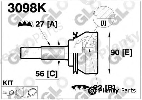  GLO part 3098K Joint Kit, drive shaft