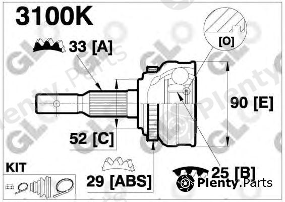  GLO part 3100K Joint Kit, drive shaft