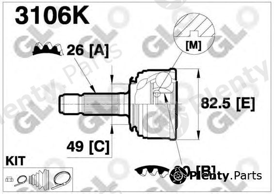  GLO part 3106K Joint Kit, drive shaft