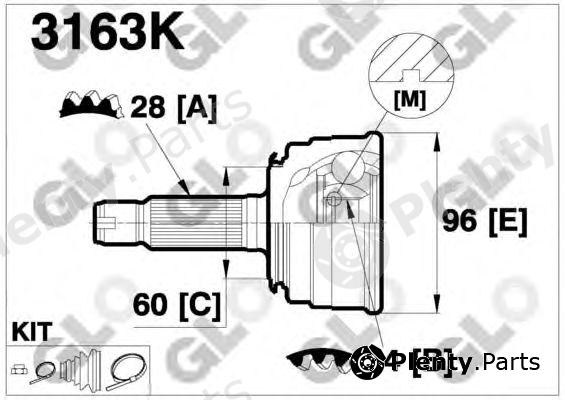  GLO part 3163K Joint Kit, drive shaft