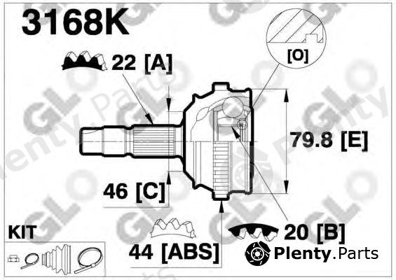  GLO part 3168K Joint Kit, drive shaft