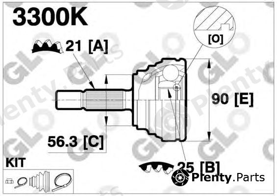  GLO part 3300K Joint Kit, drive shaft