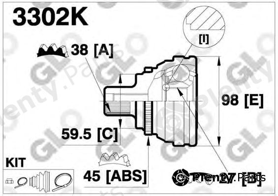  GLO part 3302K Joint Kit, drive shaft