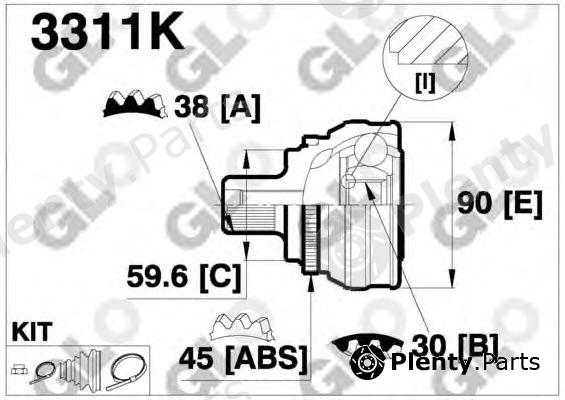  GLO part 3311K Joint Kit, drive shaft