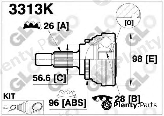  GLO part 3313K Joint Kit, drive shaft