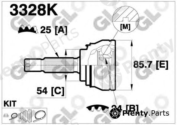  GLO part 3328K Joint Kit, drive shaft