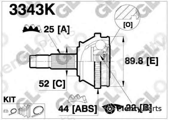  GLO part 3343K Joint Kit, drive shaft