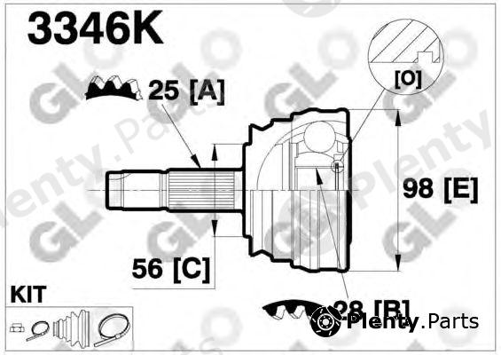  GLO part 3346K Joint Kit, drive shaft