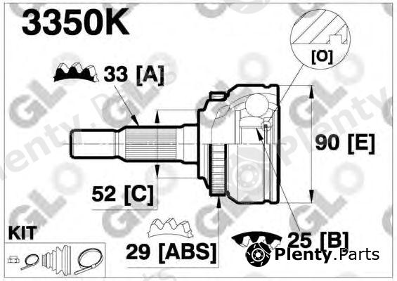  GLO part 3350K Joint Kit, drive shaft