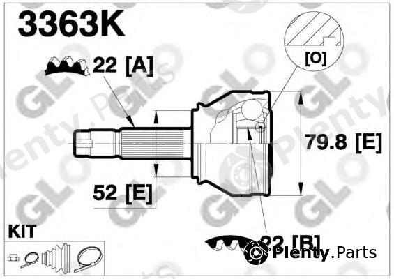  GLO part 3363K Joint Kit, drive shaft