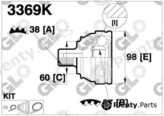  GLO part 3369K Joint Kit, drive shaft