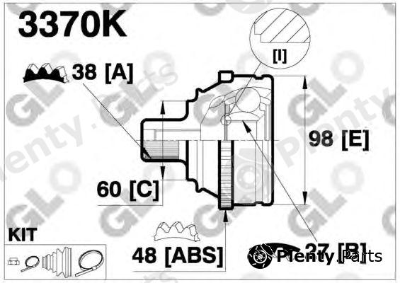  GLO part 3370K Joint Kit, drive shaft