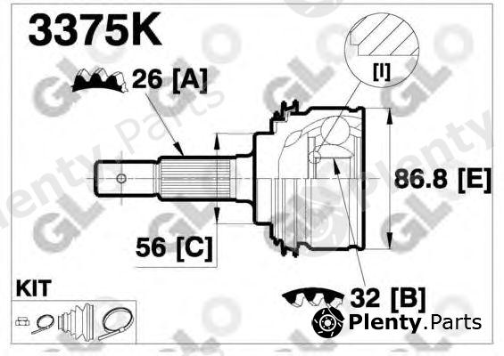  GLO part 3375K Joint Kit, drive shaft