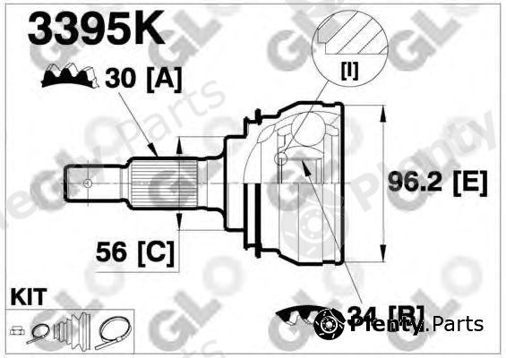  GLO part 3395K Joint Kit, drive shaft