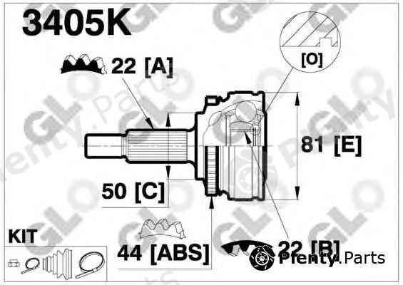  GLO part 3405K Joint Kit, drive shaft