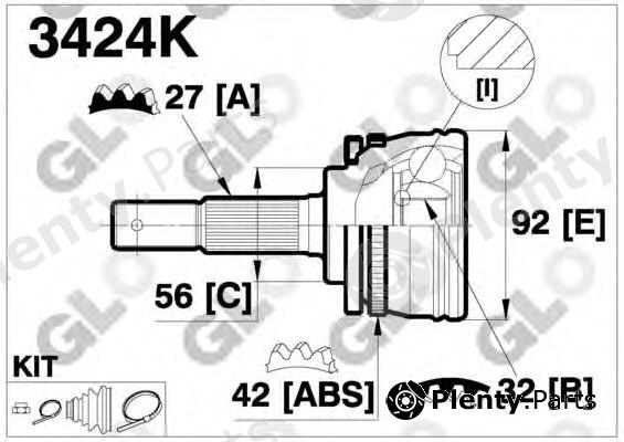  GLO part 3424K Joint Kit, drive shaft