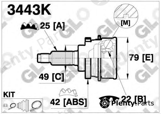  GLO part 3443K Joint Kit, drive shaft