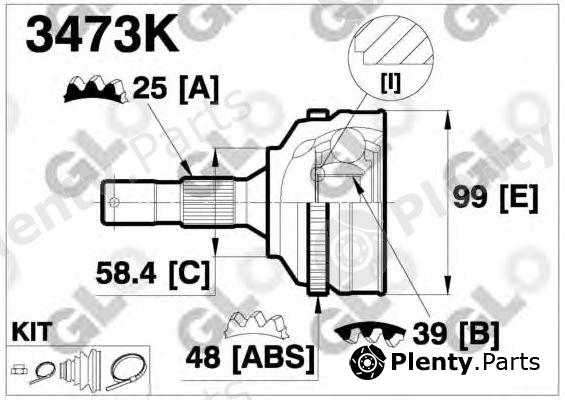 GLO part 3473K Joint Kit, drive shaft