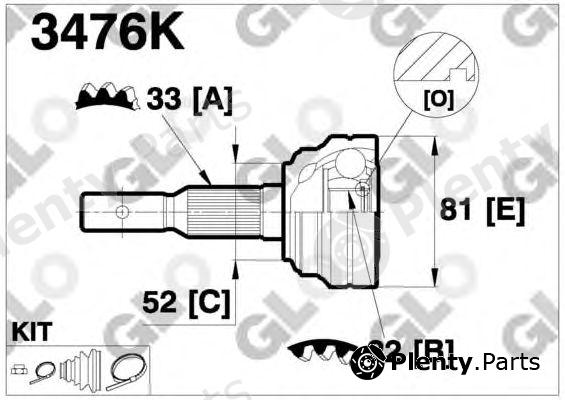  GLO part 3476K Joint Kit, drive shaft