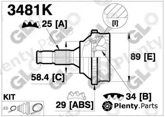  GLO part 3481K Joint Kit, drive shaft