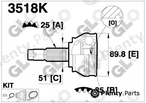  GLO part 3518K Joint Kit, drive shaft