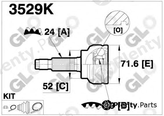  GLO part 3529K Joint Kit, drive shaft