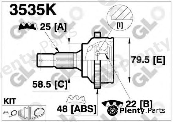  GLO part 3535K Joint Kit, drive shaft